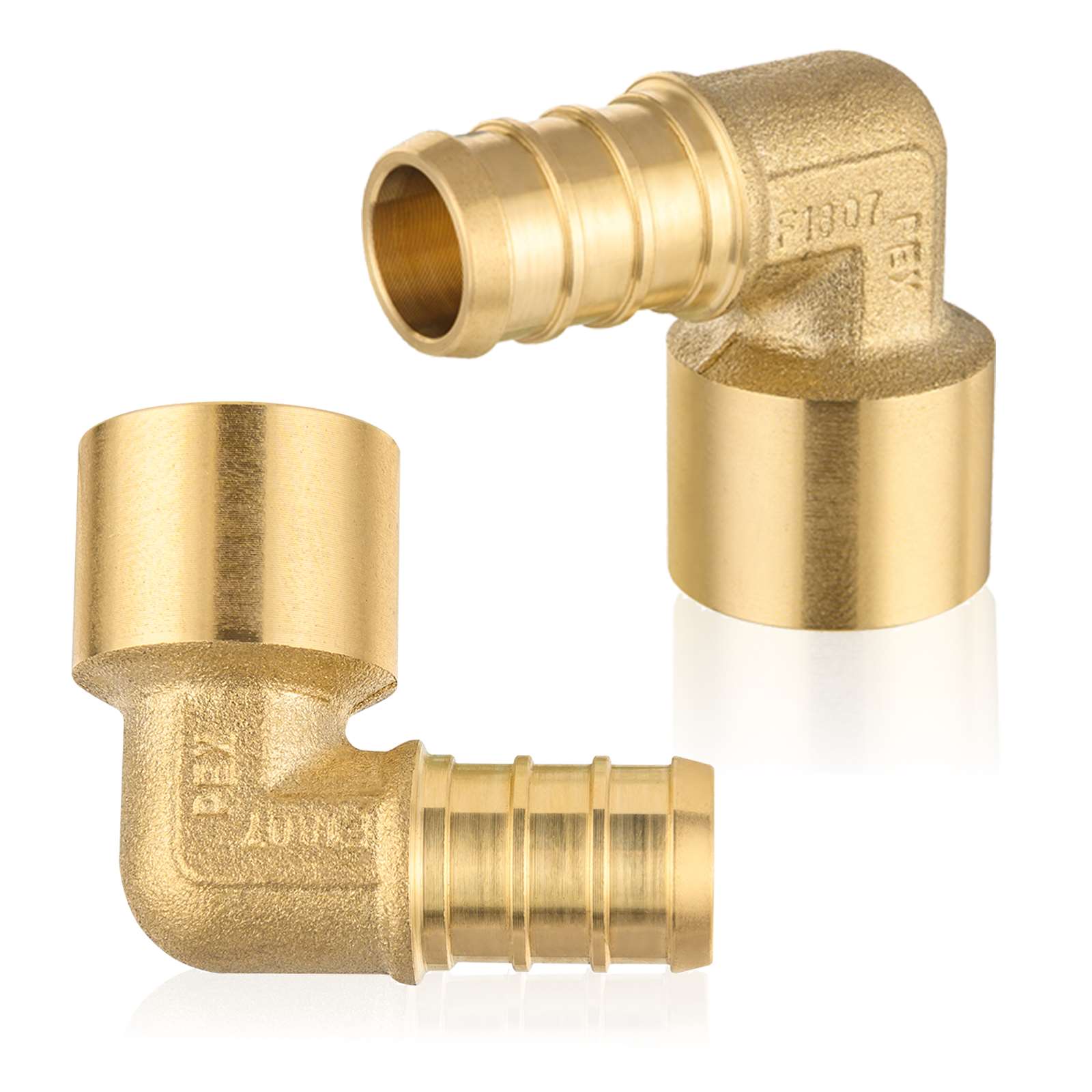 pex b crimp x female copper sweat reducing elbow lead free 14