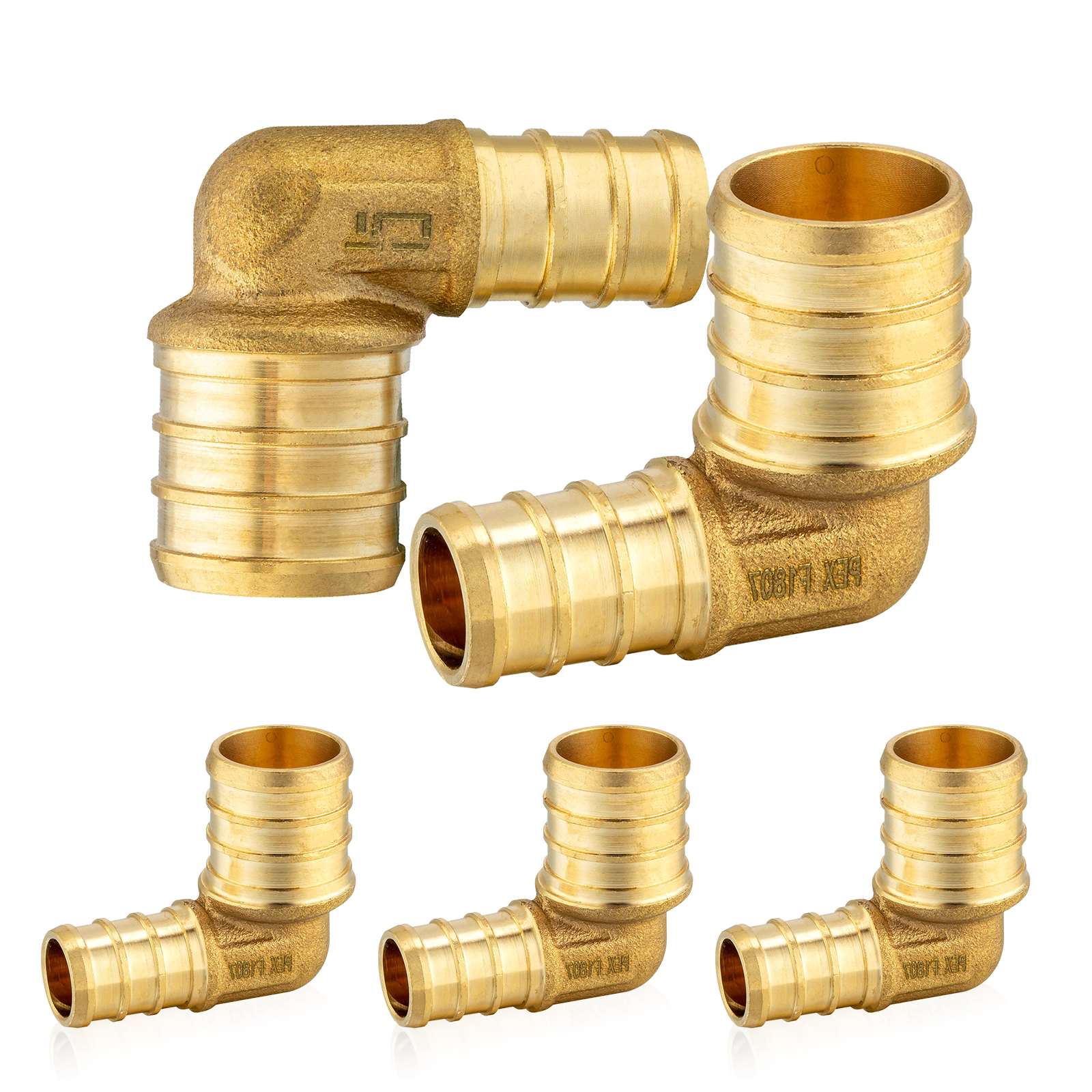 pex b crimp reducing elbow x pex lead free 9