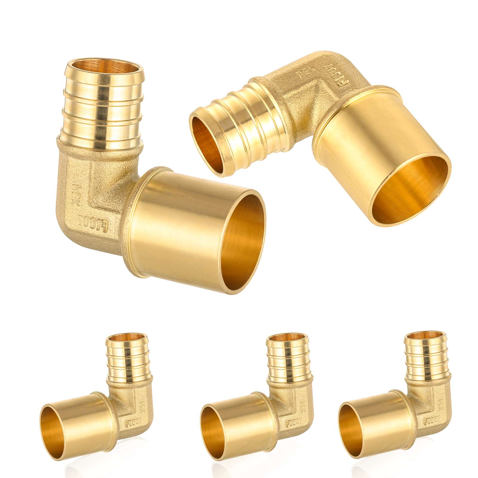 pex b crimp x male copper sweat reducing elbow lead free 6