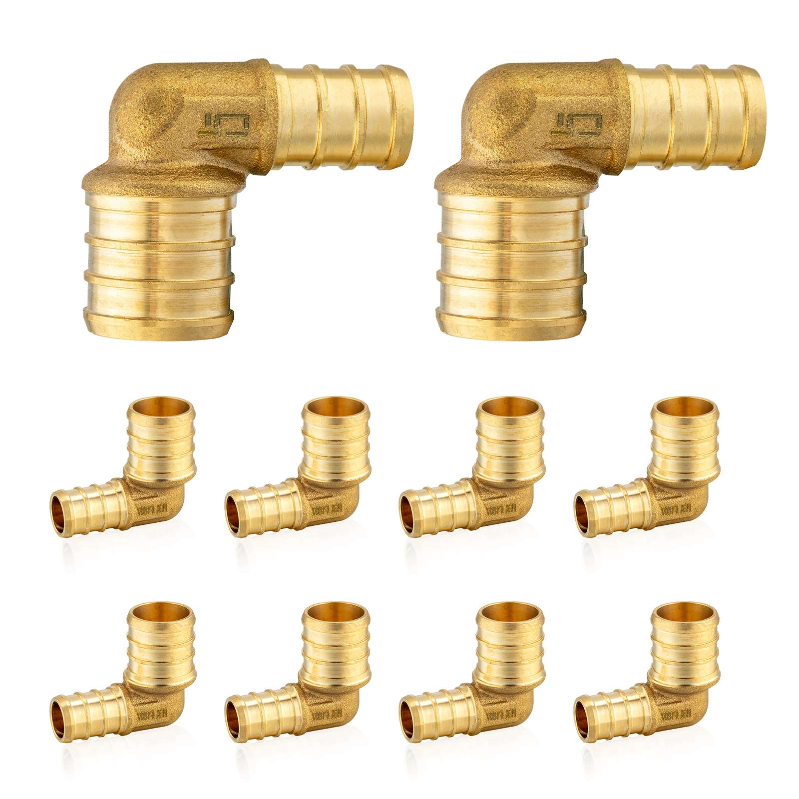 pex b crimp reducing elbow x pex lead free 10