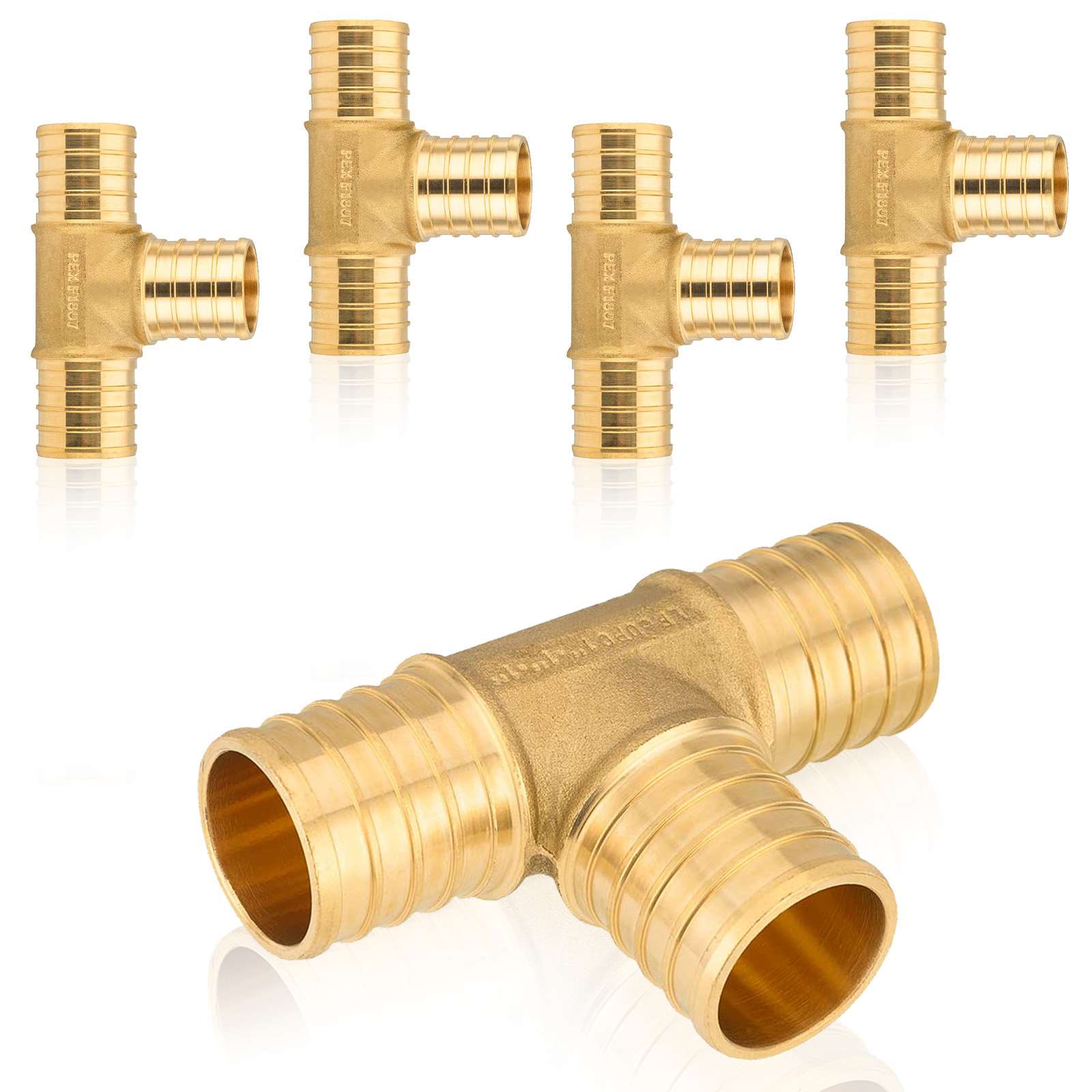 pex b crimp x pex tee lead free 12