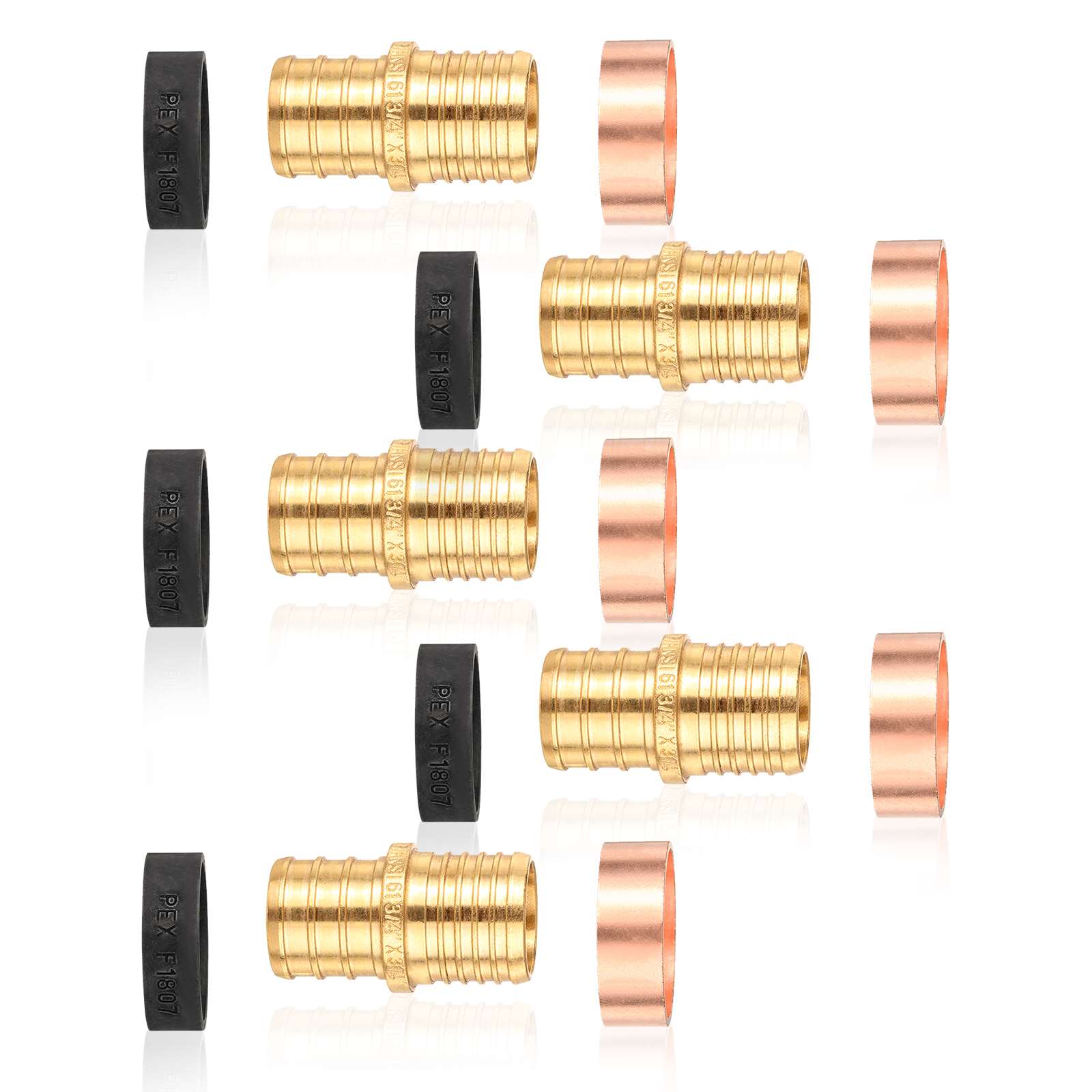 pex b crimp x pb transition brass pex coupling lead free 9