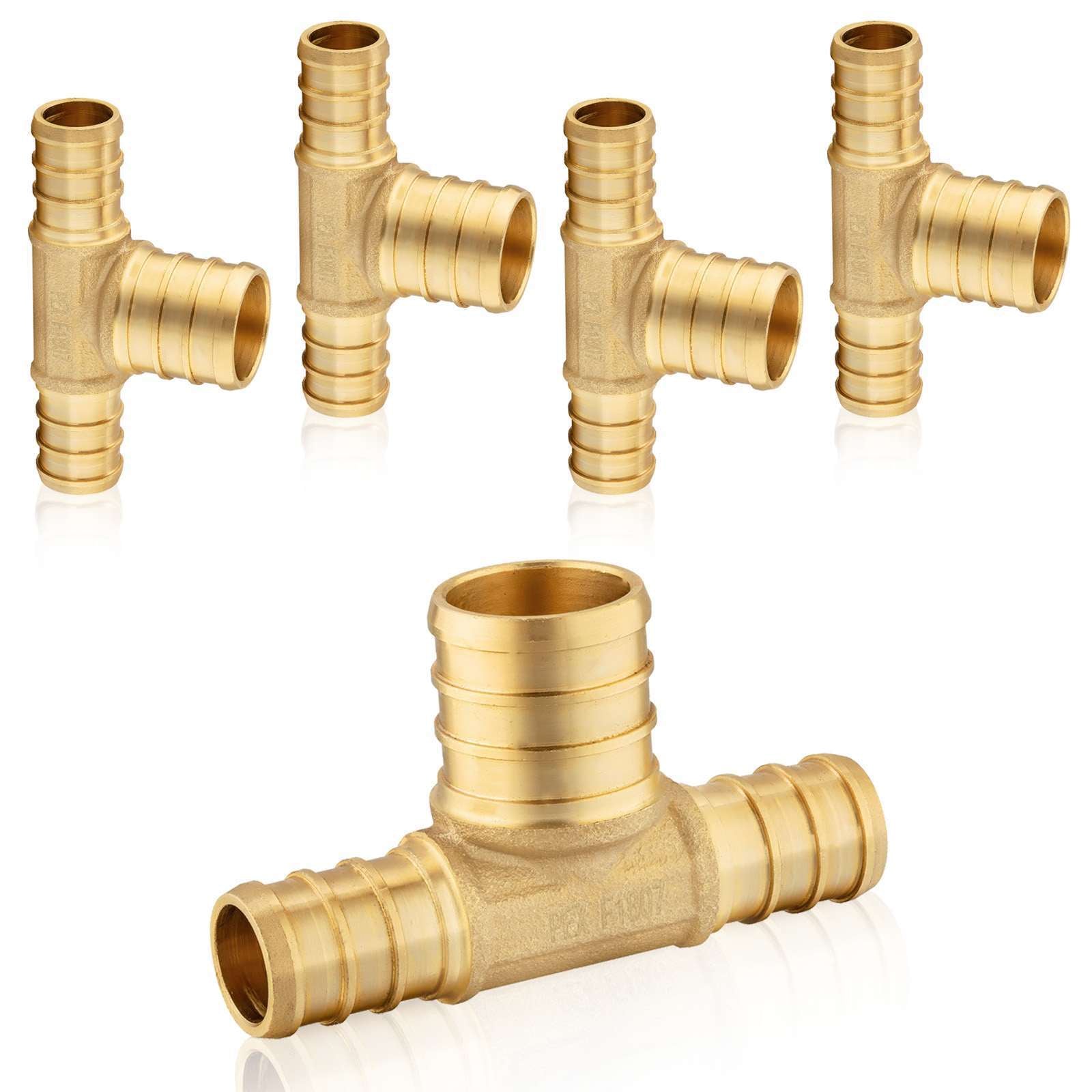 pex b crimp x pex reducing tee lead free 16