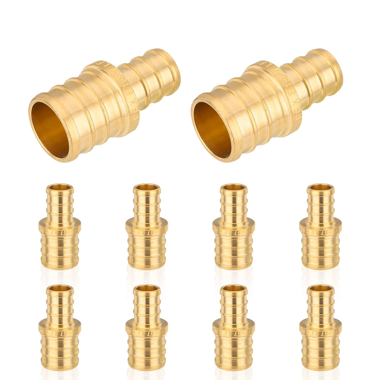 pex b crimp x pex reducing coupling lead free 11