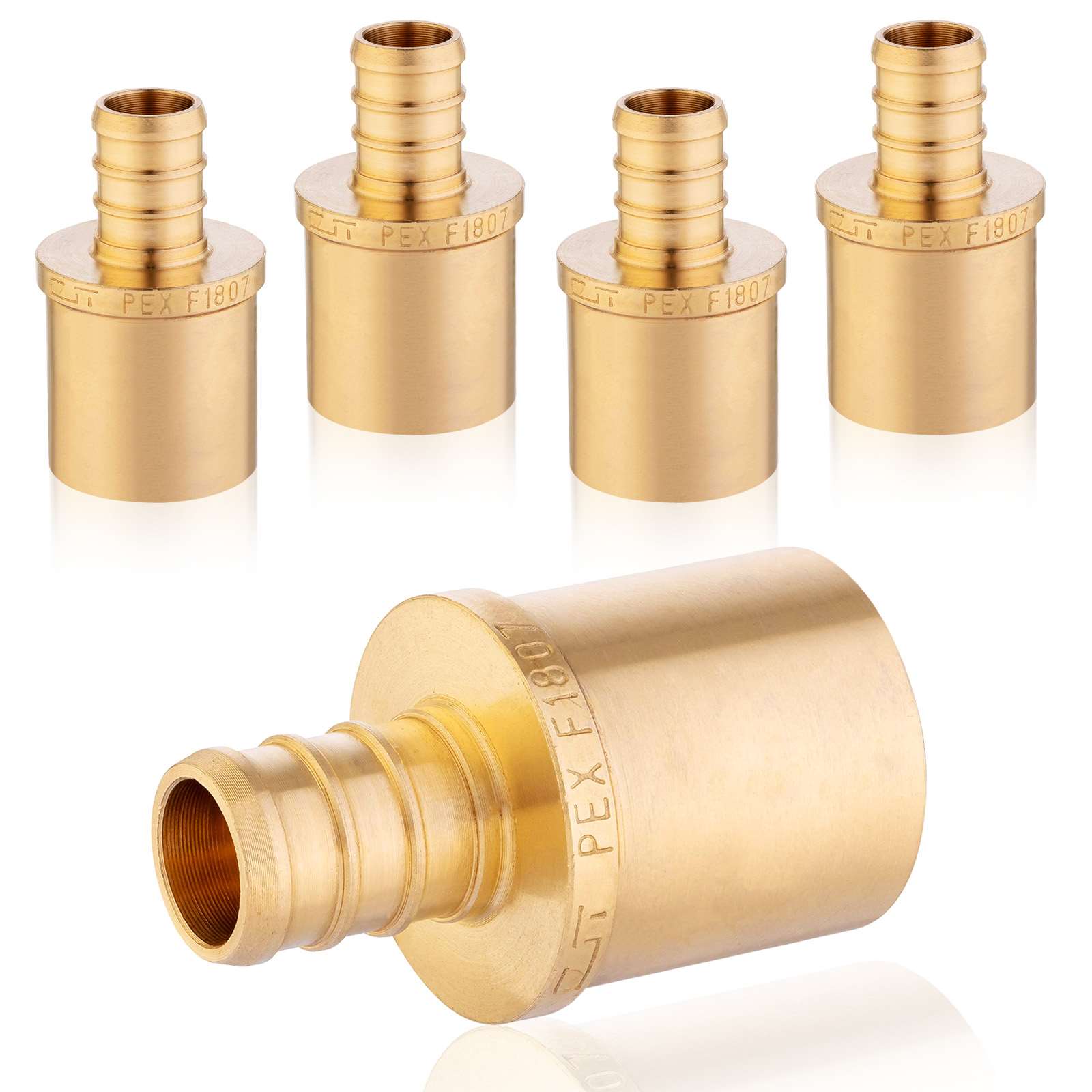 pex b crimp x male copper sweat reducing adapter lead free 12