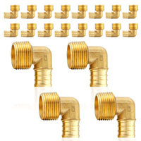 30 pcs pex-b crimp 1/2" pex 1/2" male threaded elbow (lead free)