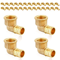 30 pcs pex-b crimp 1/2" pex 1/2" female threaded elbow (lead free)