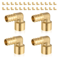 30 pcs pex-b crimp 3/4" pex 1/2" female copper sweat elbow (lead free)