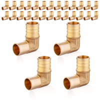 30 pcs pex-b crimp 1/2" pex 1/2" male copper sweat elbow (lead free)
