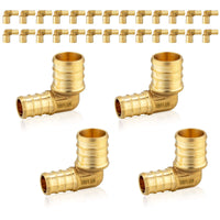 30 pcs pex-b crimp elbow 3/4" pex 1" pex (lead free)