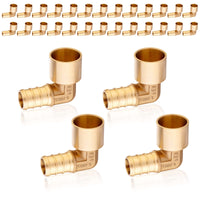 30 pcs pex-b crimp 3/4" pex 3/4" female copper sweat elbow (lead free)