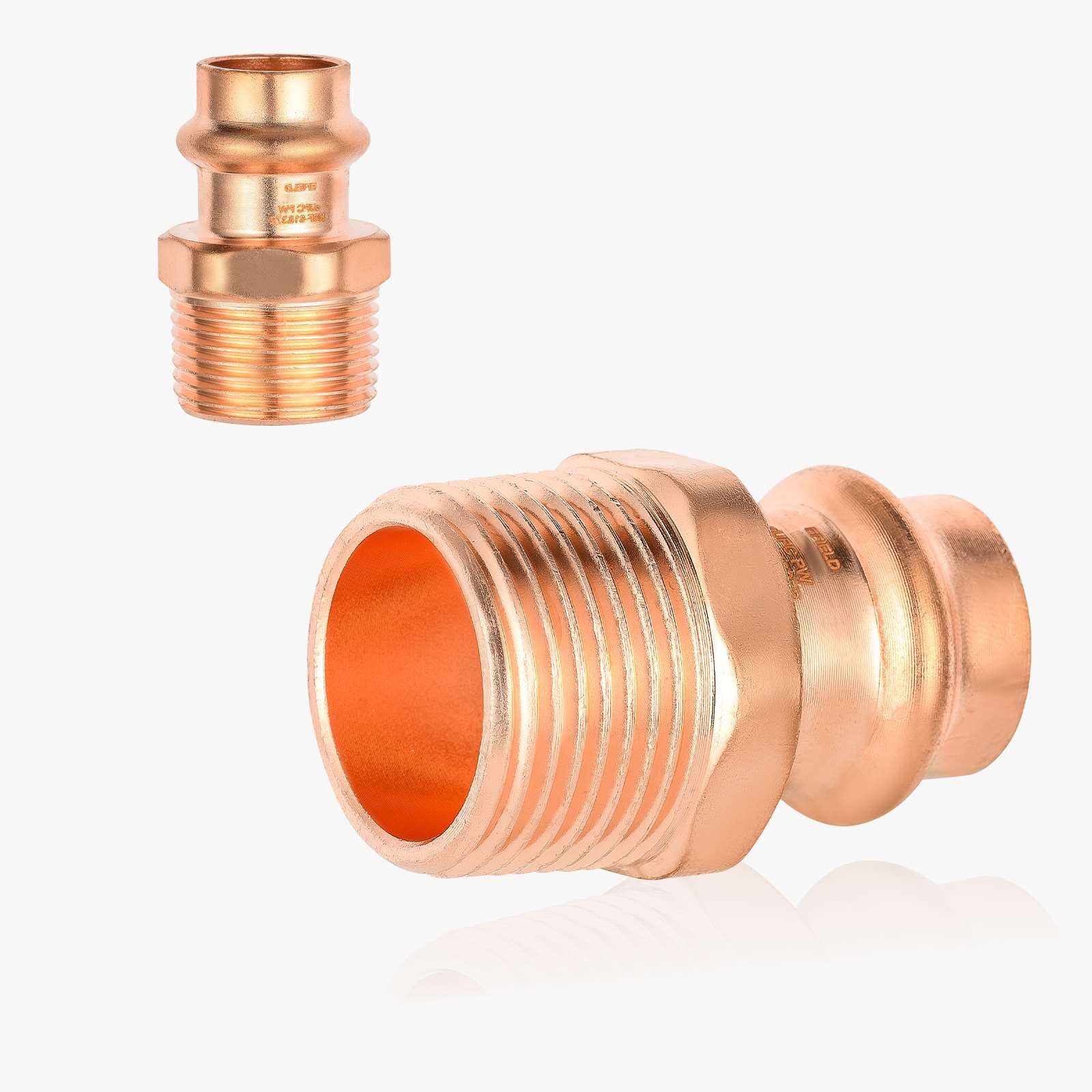 press copper x male threaded reducing adapter lead free 6
