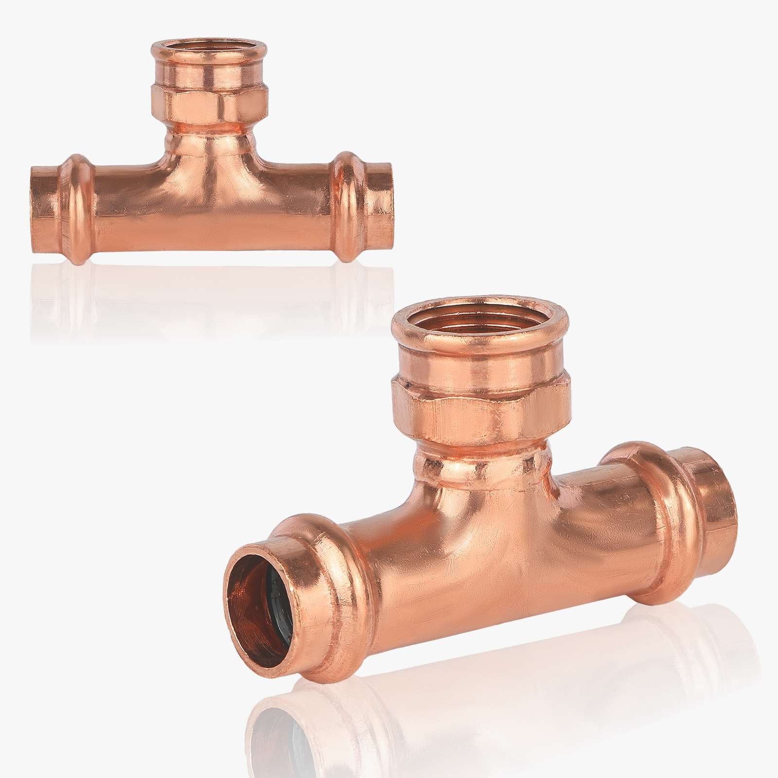 copper press x press x female thread tee lead free 6