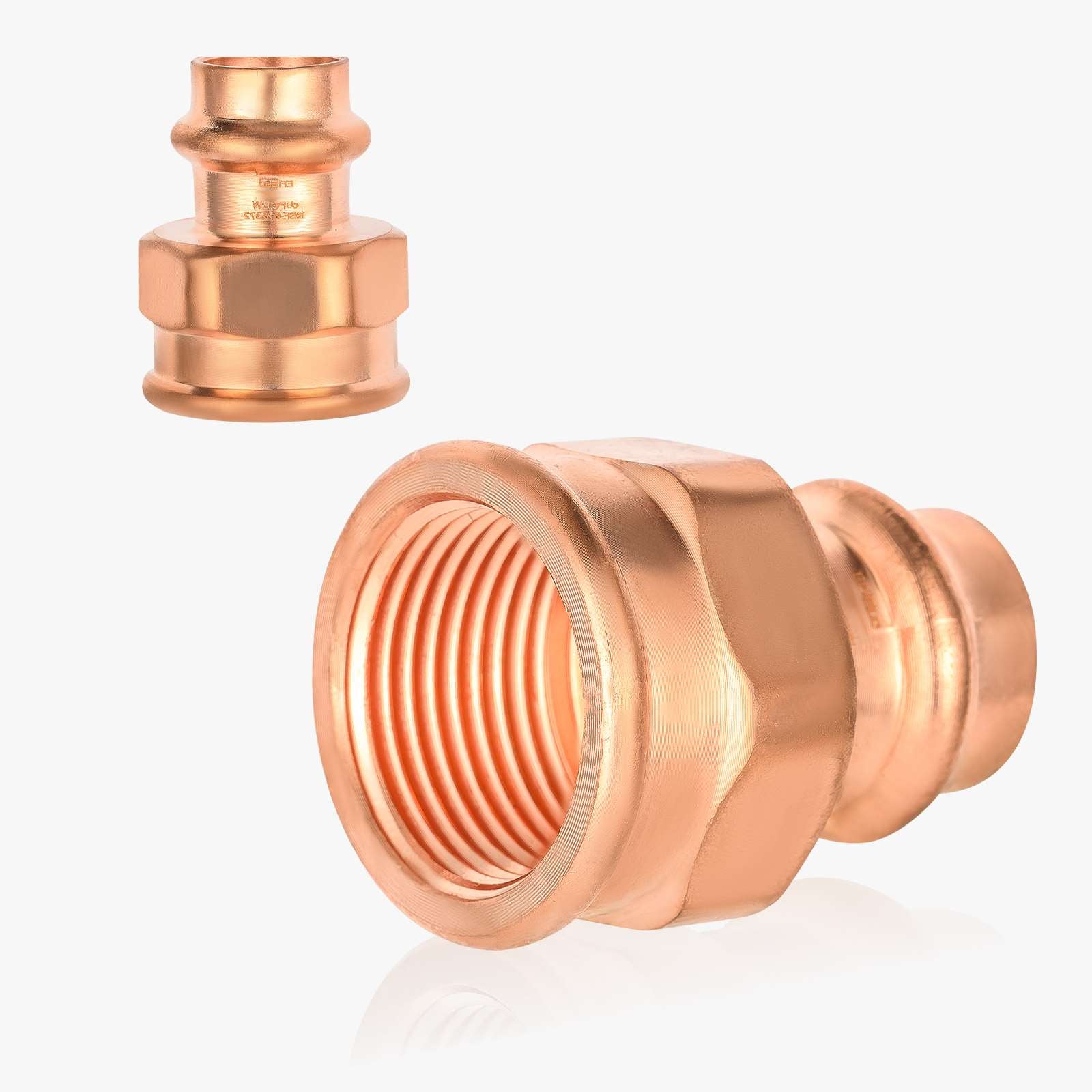 copper press x female threaded reducing adapter lead free 6