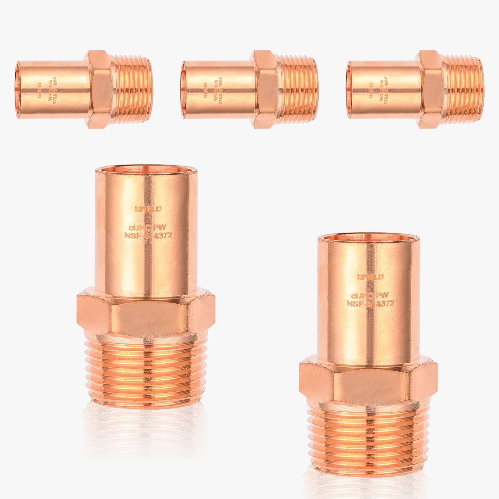 FTG Press x Female Threaded Copper Reducing Adapter (Lead Free) - Pick Size to Add
