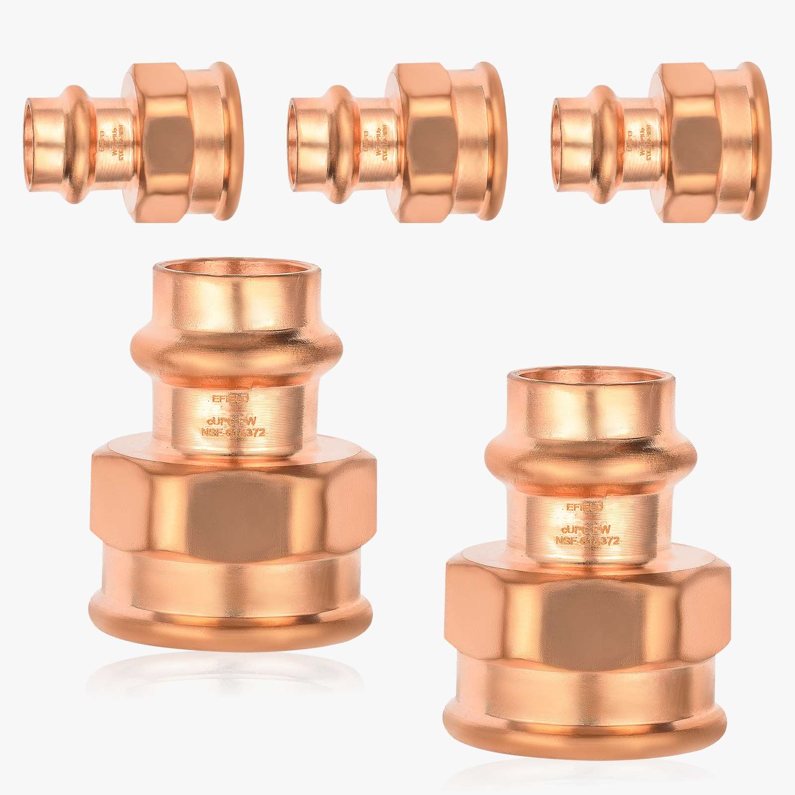 copper press x female threaded reducing adapter lead free 7