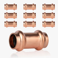 10-Pack 2" Press Copper Coupling NO Stop (Lead Free)