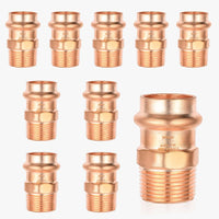 10-Pack 1-1/2" Press Copper X 1-1/2" Male Adapter (Lead Free)