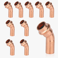 10-Pack 2" 45° Press Copper Street Elbow (Lead Free)