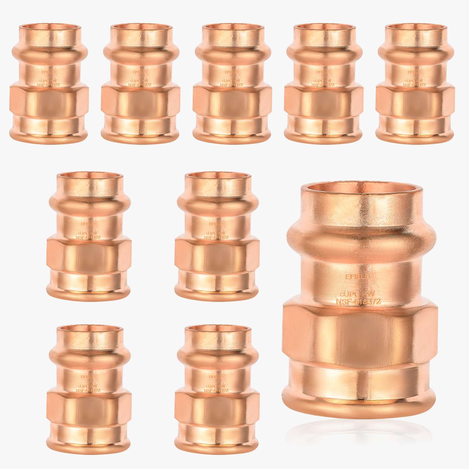 copper press x female threaded adapter lead free 8