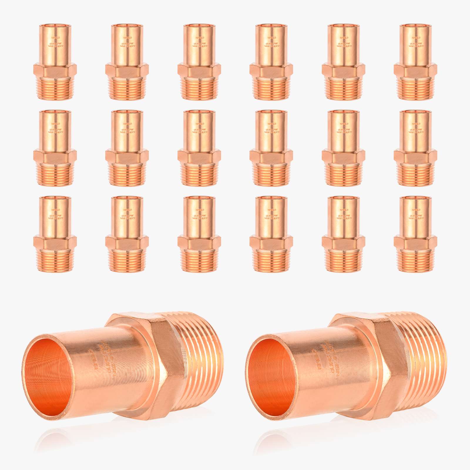 FTG Press x Female Threaded Copper Reducing Adapter (Lead Free) - Pick Size to Add