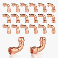 30 pcs 3/4" copper press female elbow (lead free)