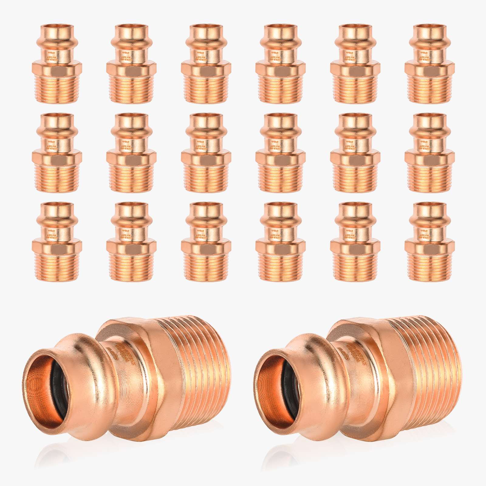 press copper x male threaded reducing adapter lead free 9