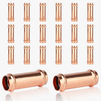 30 pcs 1" press copper extended coupling (lead free)