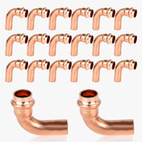 30 pcs 1/2" press copper street elbow (lead free)