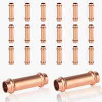 30 pcs 1/2" press copper extended coupling (lead free)