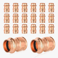 30 pcs 1" press copper 3/4" female threaded adapter (lead free)
