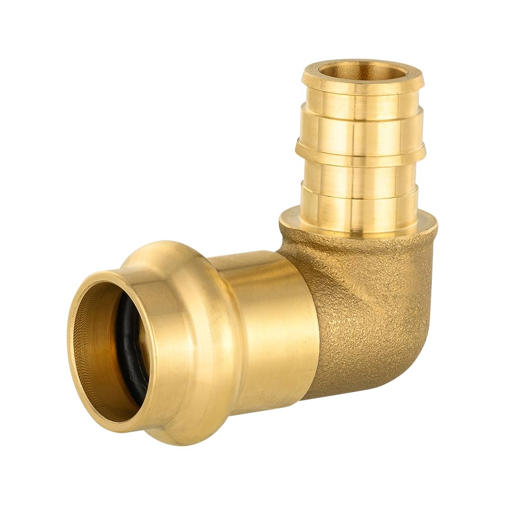 thumbnail image 2 of Everflow 1/2 Inch PEX X PEX Expansion Barb Tee Fittings – Brass, 10 Pack (for Plumbing, Made In China) 2 of 3