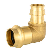 3/4" press 3/4" pex expansion brass elbow (lead free)