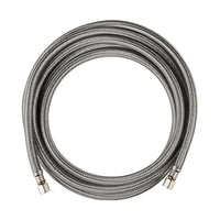 6ft ice maker hose, with 1/4" comp by 1/4" comp connection, stainless steel braided hose