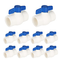 10 pcs 3/4" pvc ball valve, fpt threaded, sch. 40