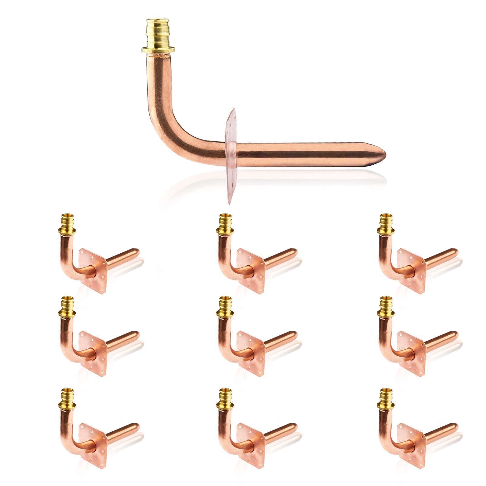 pex a expansion copper stub with wall flange 8