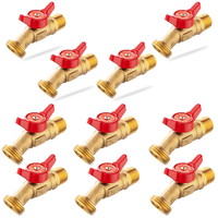 10 Pcs 1/2" Hose Boiler Drain Angle, 1/4 Turn
