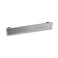 36" linear shower drain, square hole pattern shower drain, brushed 304 stainless steel linear drain with levelingft & hair strainer 5