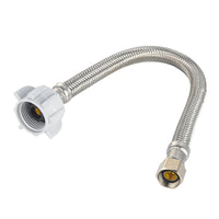 3/8" c 7/8" bc, 12" ss braided toliet hose