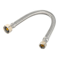 3/8" c f 1/2" 12" ss braided faucet hose