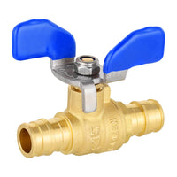 1/2" pex-a expansion butterfly ball valve, blue (lead free)