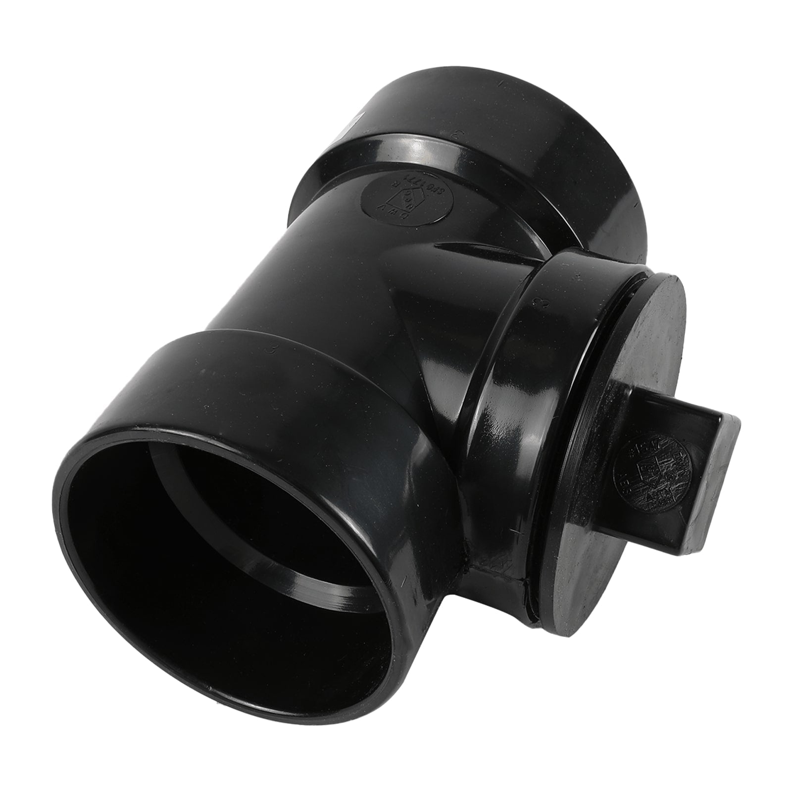 2 in. abs dwv cleanout test tee with plug