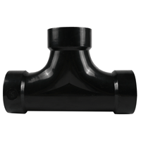 3 in. abs dwv hub x hub x hub 2-way cleanout