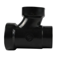 2"×1-1/2"×1-1/2" abs sanitary tee, reducing (hub x hub x hub)