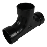ABS DWV HUB x HUB x HUB 2-Way Cleanout - Pick Size to Add