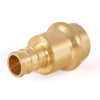 1-1/2" press 1-1/2" pex crimp brass adapter (lead free)