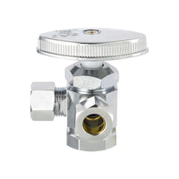1/2" fip 3/8" od compr. 3/8" od compr. dual angle stop valve, multi turn (lead free)