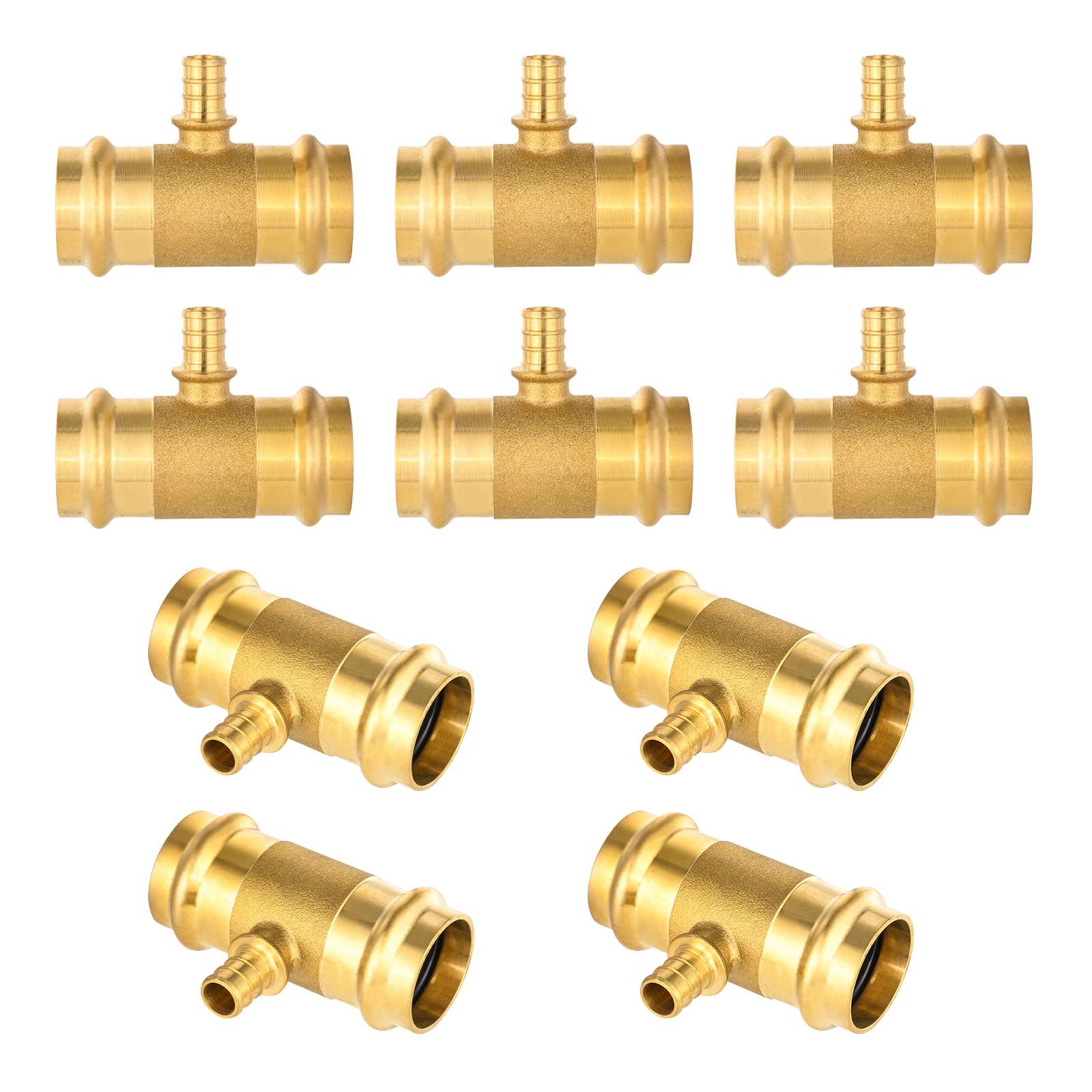 press x press x pex crimp brass tee lead free 10