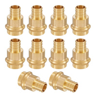 10-Pack 1-1/2" Copper Press x 1-1/2" PEX Crimp Brass Adapter (Lead Free)