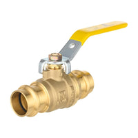3/4" press ball valve with epdm o ring, yellow (lead free)